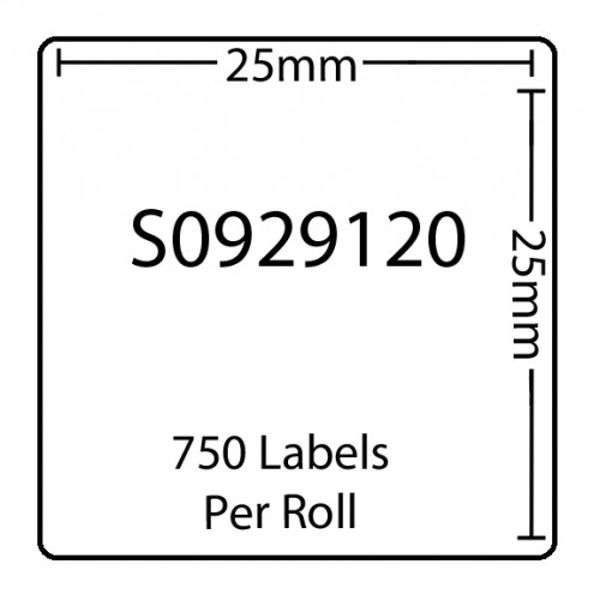 Picture of 750 X Dymo Compatible 25mm X 25mm Square Permanent